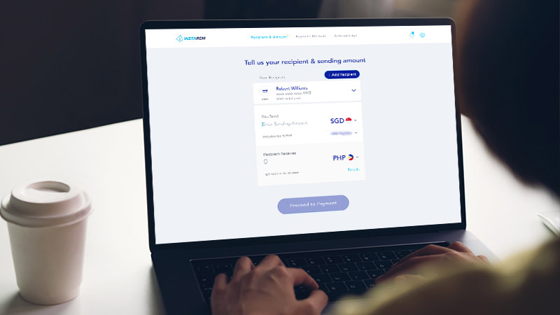 Laptop depicting transaction.