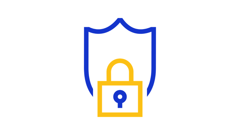 Shield and lock icon