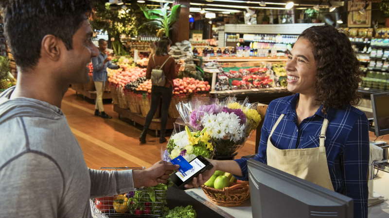 Paying by card in-store