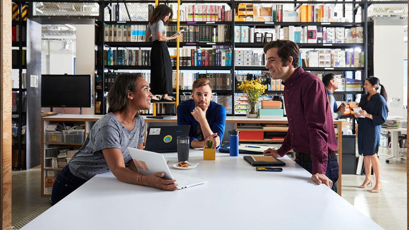 Working together in an office
